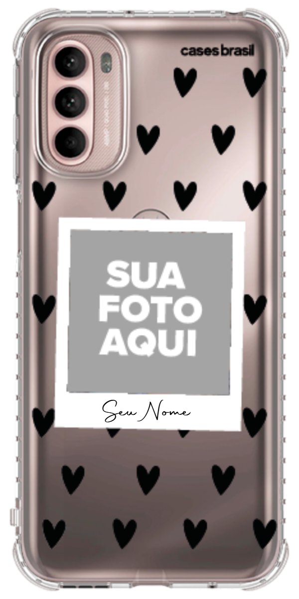Capinha para Celular Polaroid Corações Black