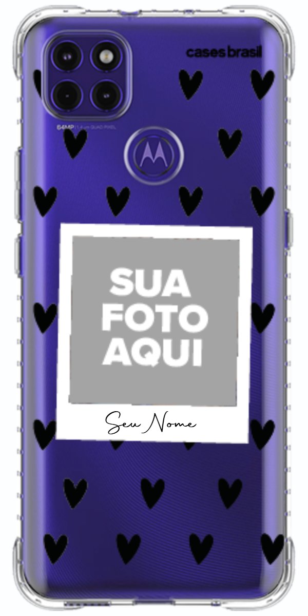 Capinha para Celular Polaroid Corações Black