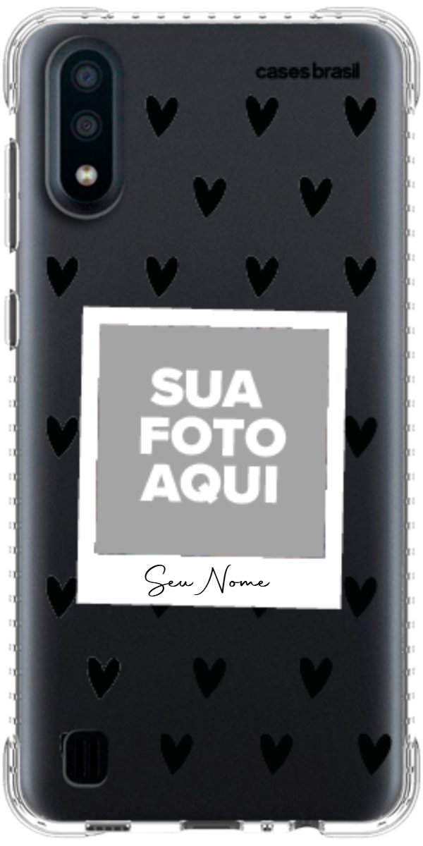 Capinha para Celular Polaroid Corações Black