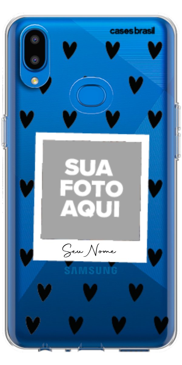 Capinha para Celular Polaroid Corações Black