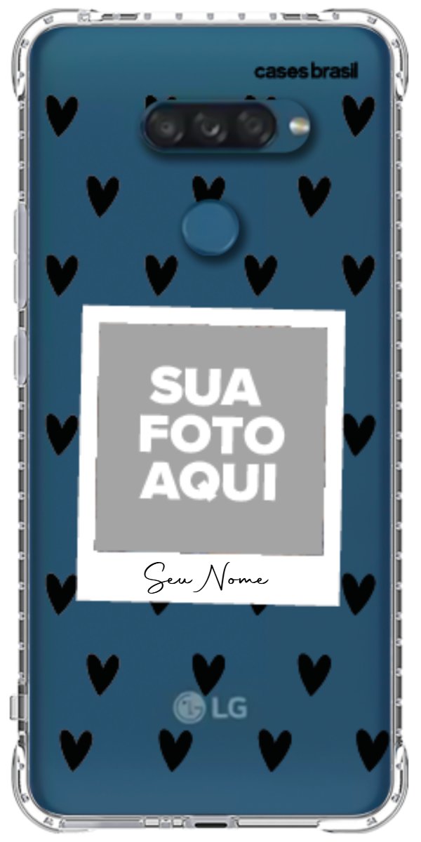 Capinha para Celular Polaroid Corações Black