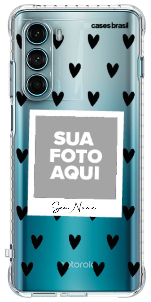 Capinha para Celular Polaroid Corações Black