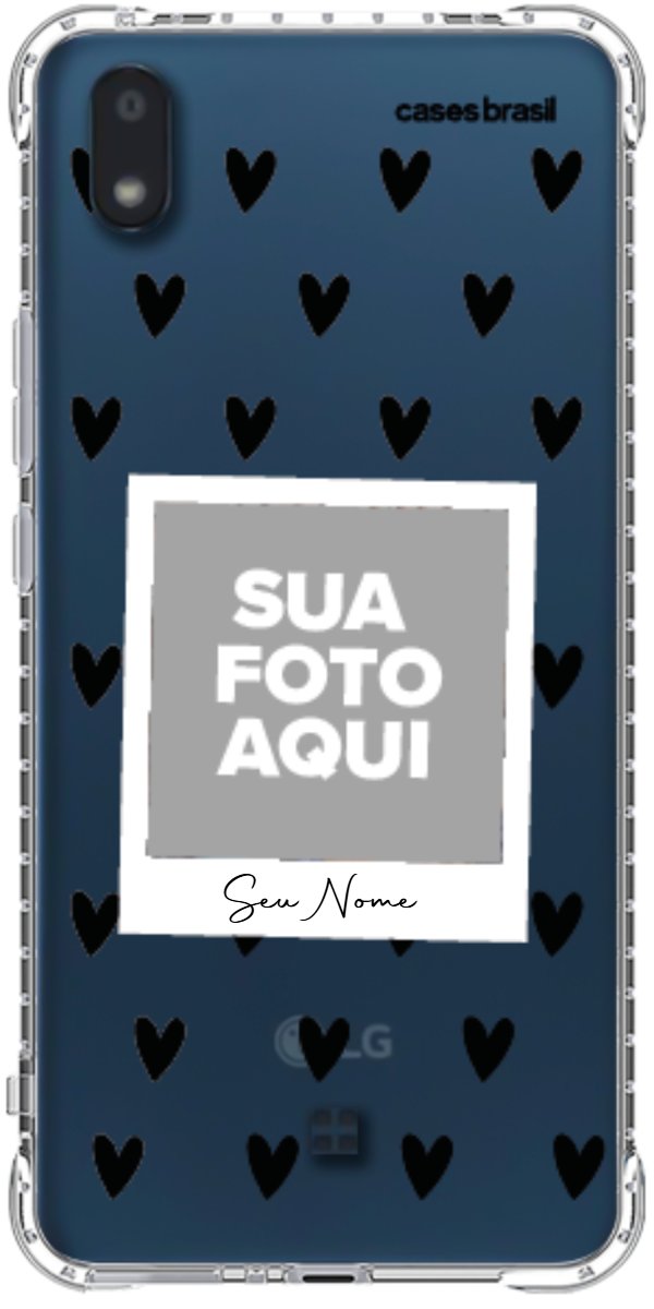Capinha para Celular Polaroid Corações Black