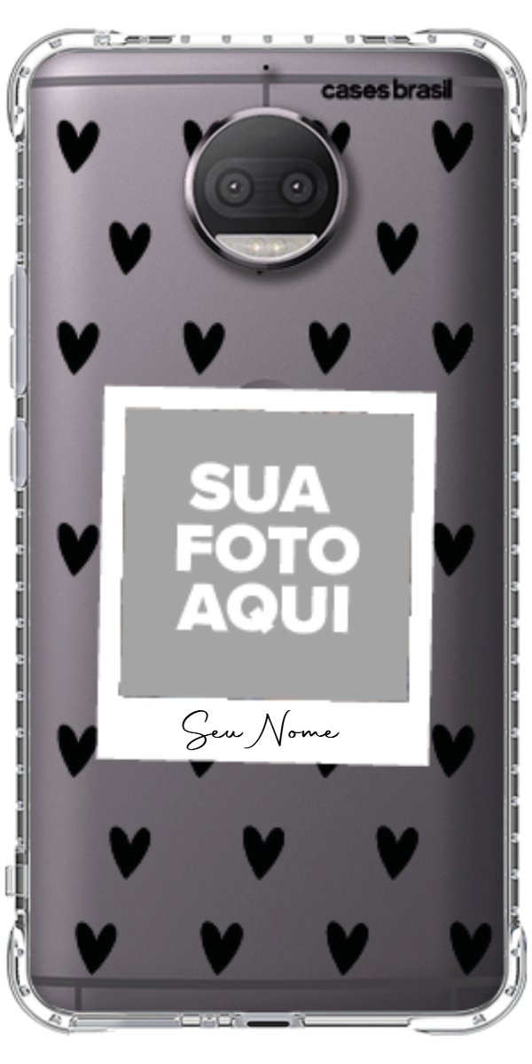 Capinha para Celular Polaroid Corações Black