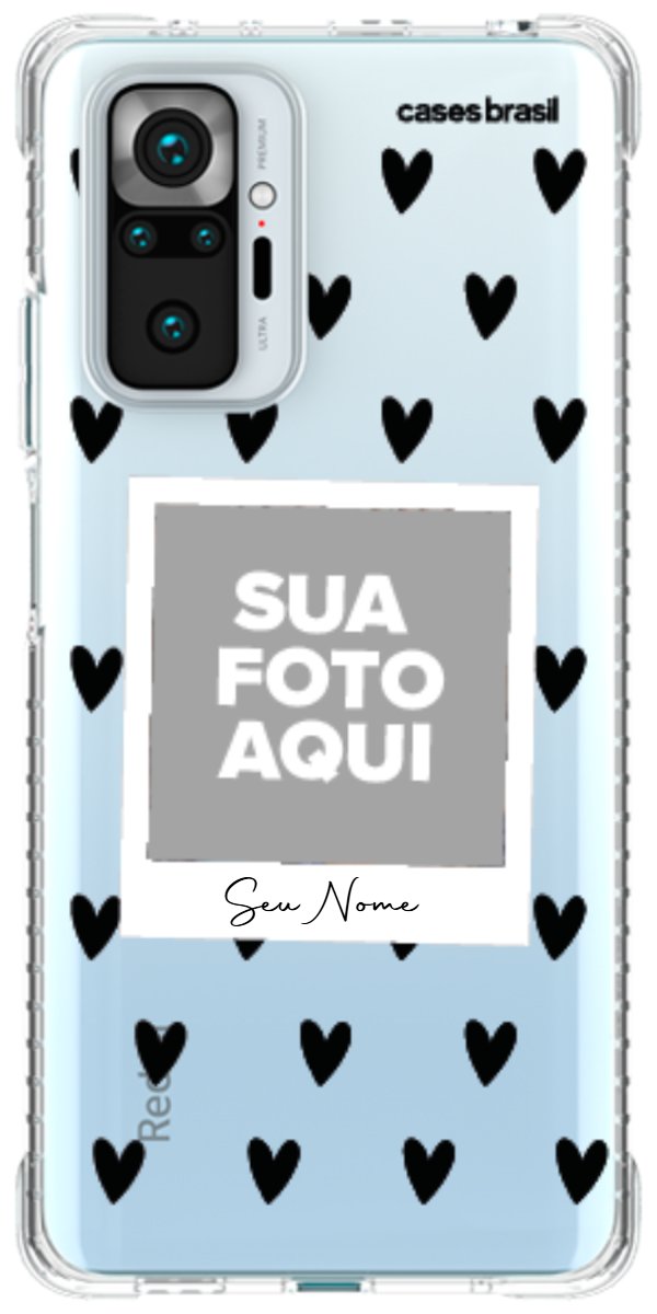 Capinha para Celular Polaroid Corações Black