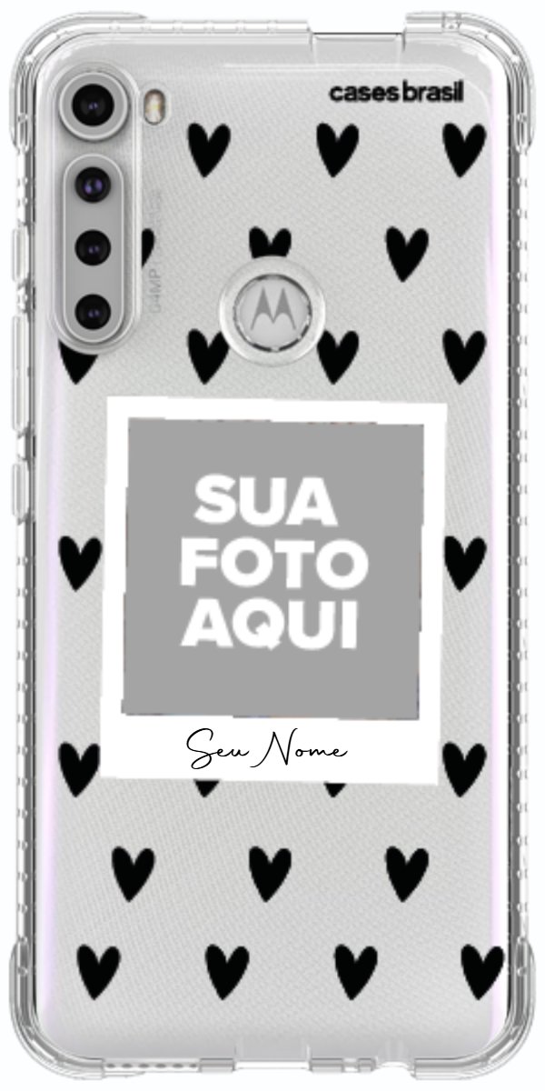 Capinha para Celular Polaroid Corações Black