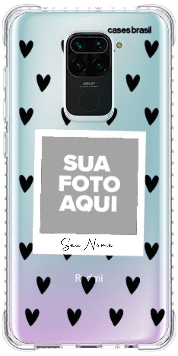 Capinha para Celular Polaroid Corações Black