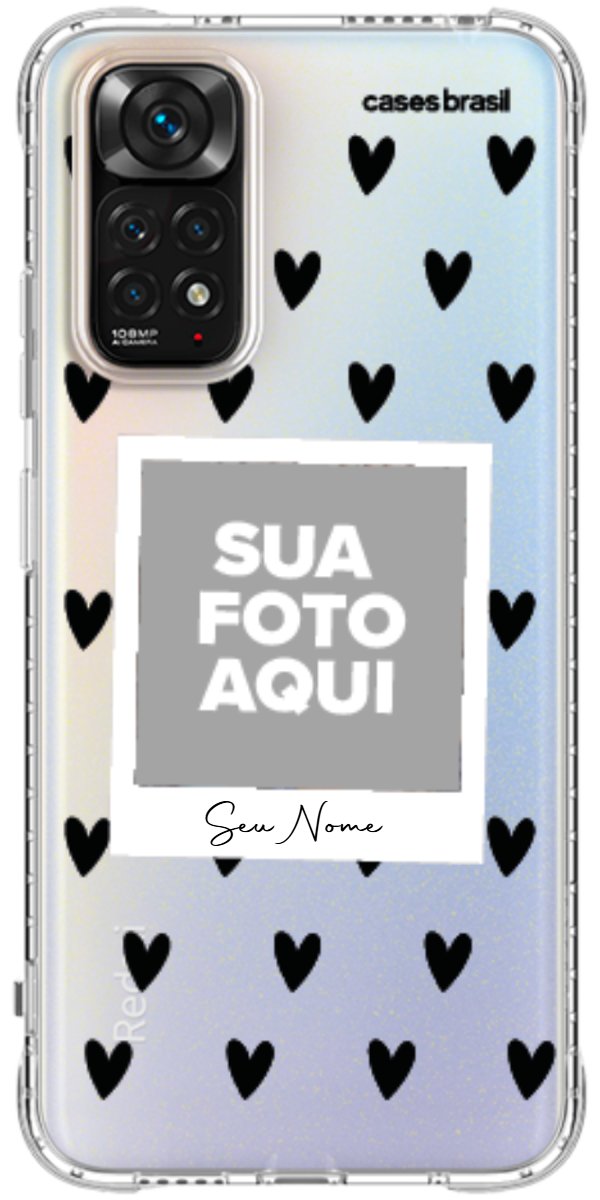 Capinha para Celular Polaroid Corações Black
