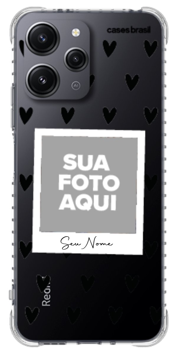 Capinha para Celular Polaroid Corações Black