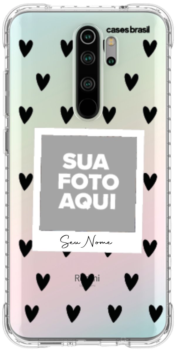 Capinha para Celular Polaroid Corações Black