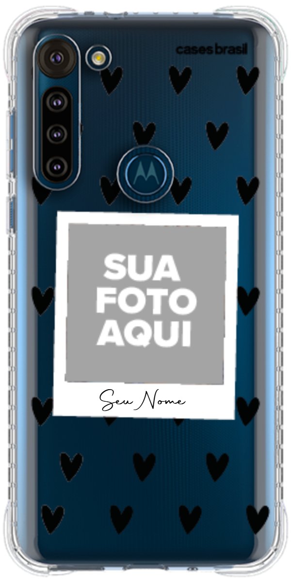 Capinha para Celular Polaroid Corações Black