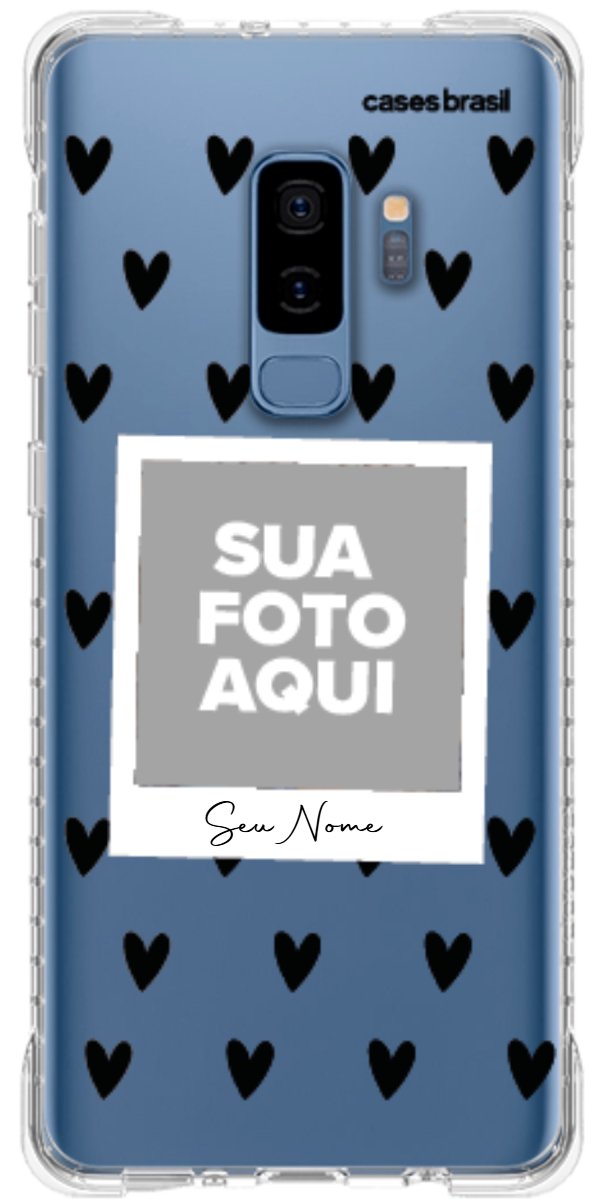 Capinha para Celular Polaroid Corações Black
