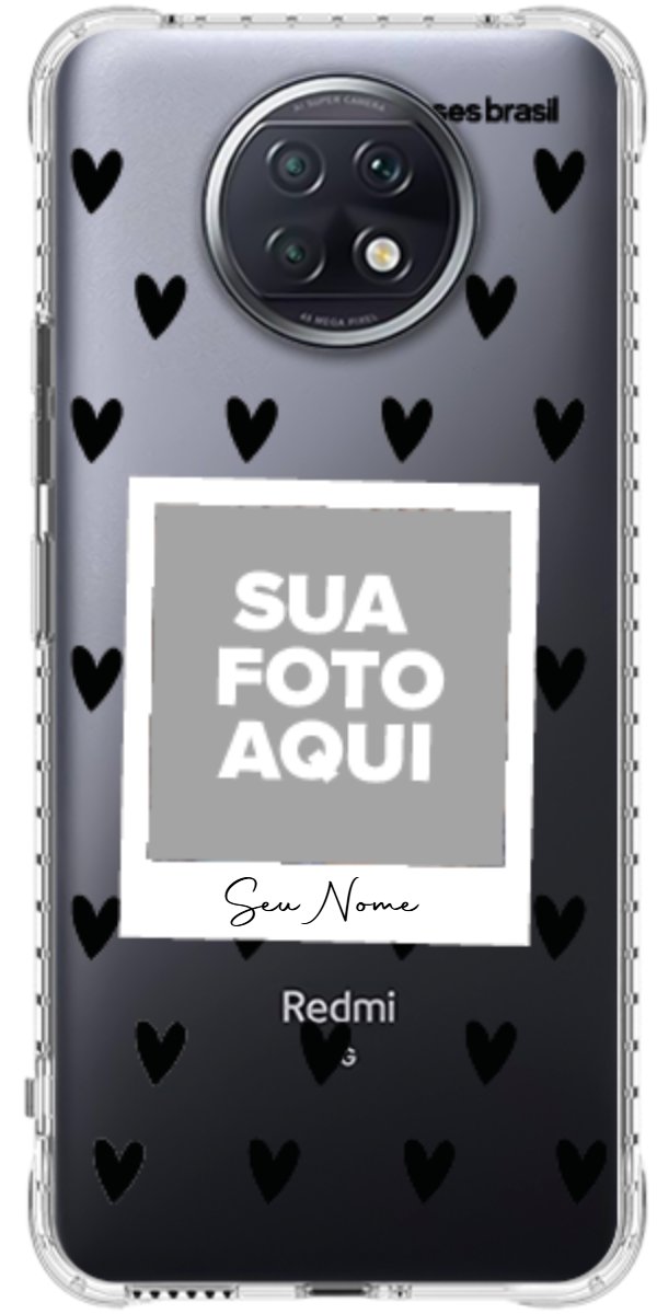 Capinha para Celular Polaroid Corações Black
