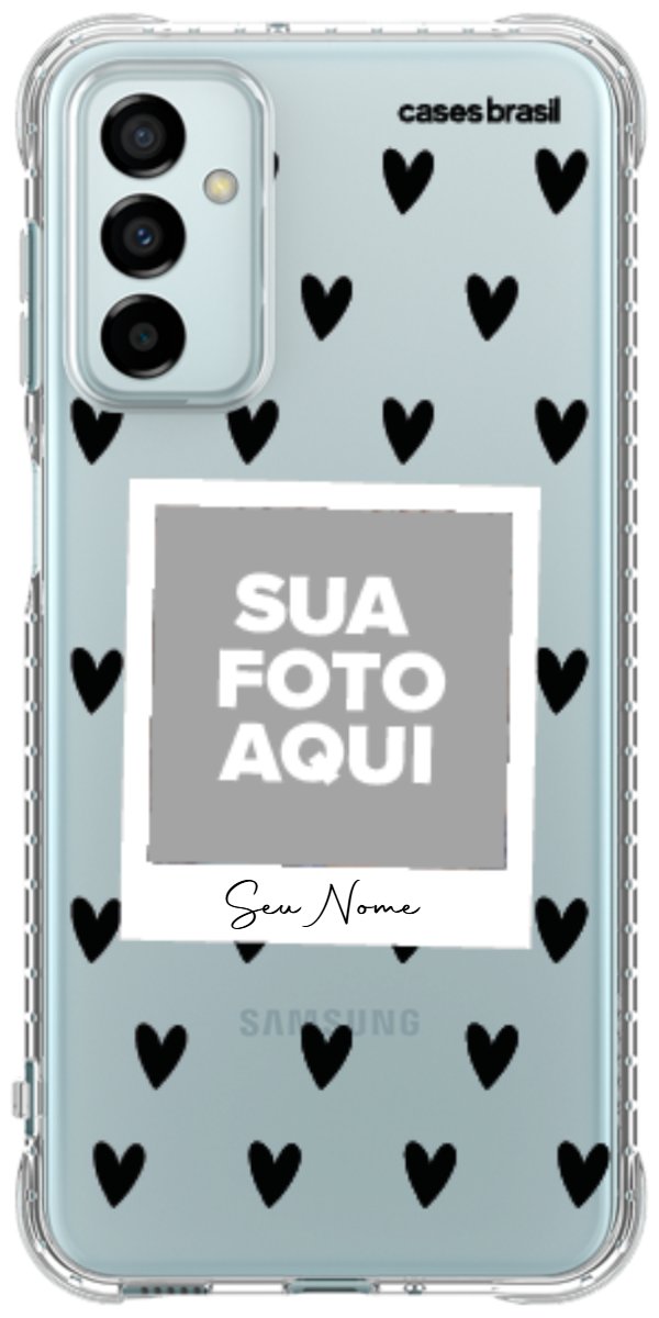 Capinha para Celular Polaroid Corações Black