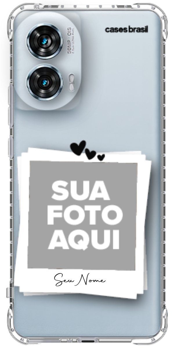Capinha para Celular Polaroid Corações