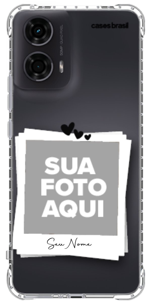Capinha para Celular Polaroid Corações