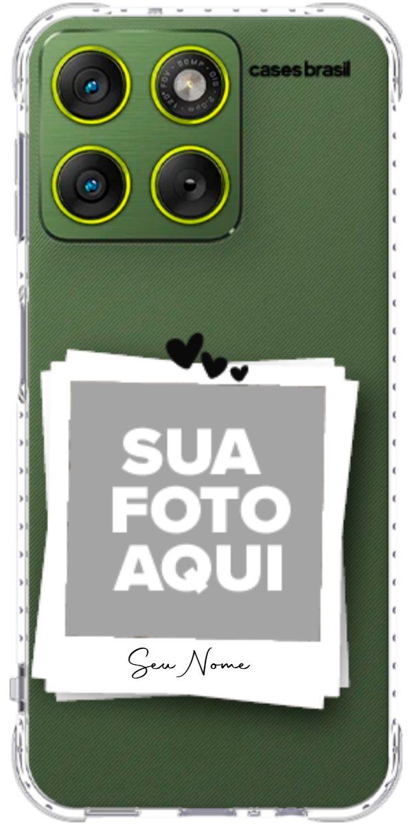 Capinha para Celular Polaroid Corações