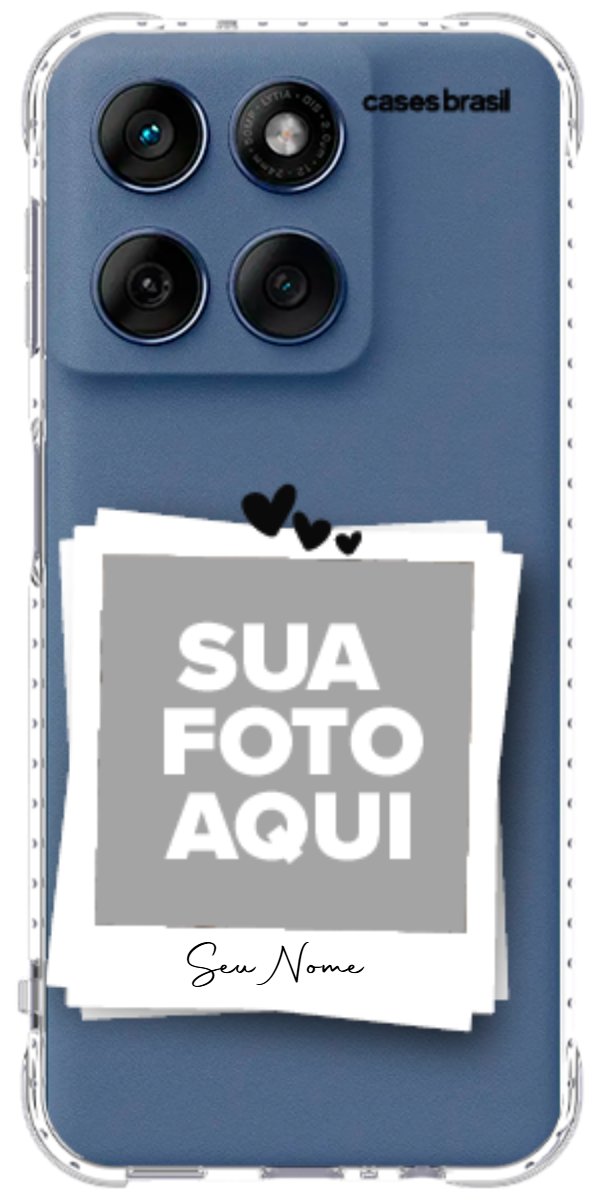 Capinha para Celular Polaroid Corações