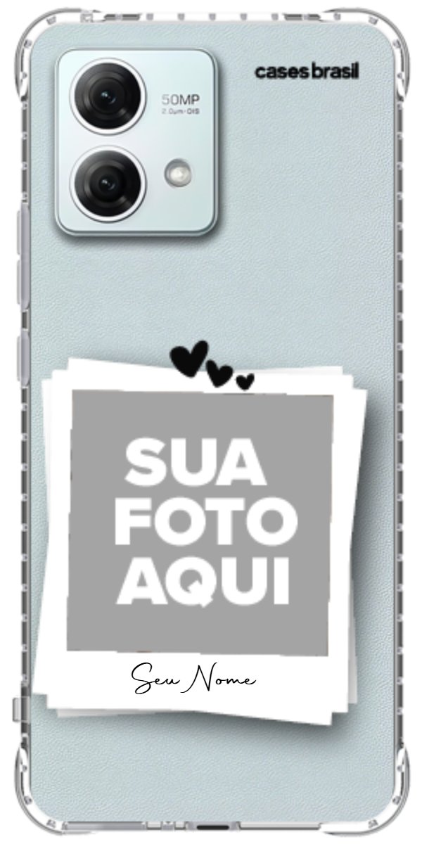 Capinha para Celular Polaroid Corações