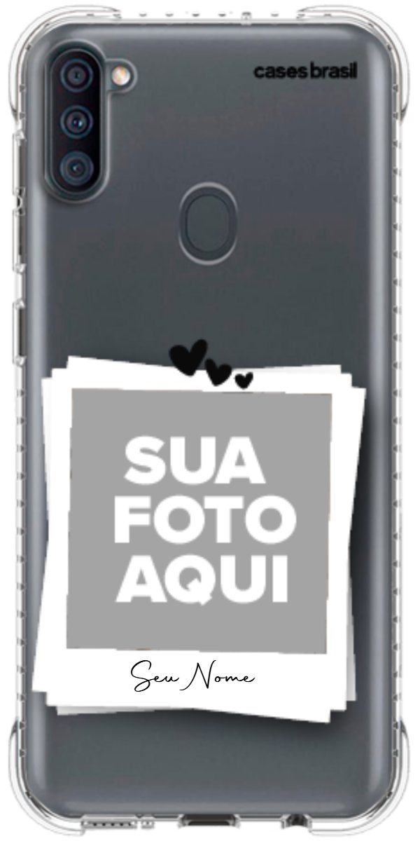Capinha para Celular Polaroid Corações