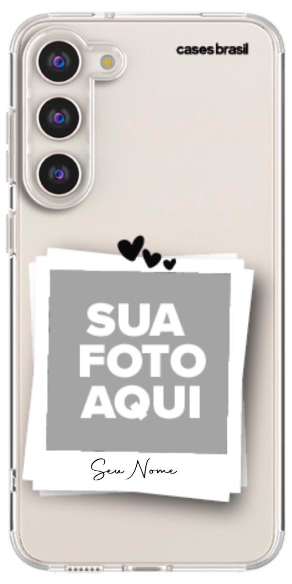 Capinha para Celular Polaroid Corações