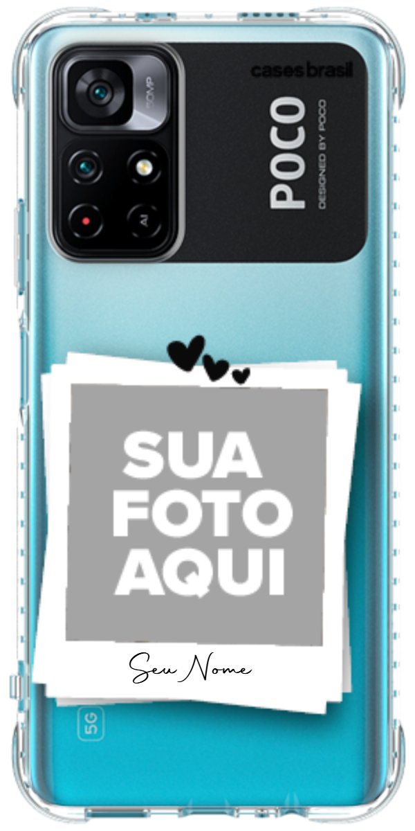 Capinha para Celular Polaroid Corações