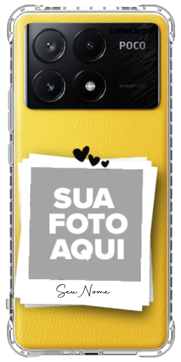 Capinha para Celular Polaroid Corações
