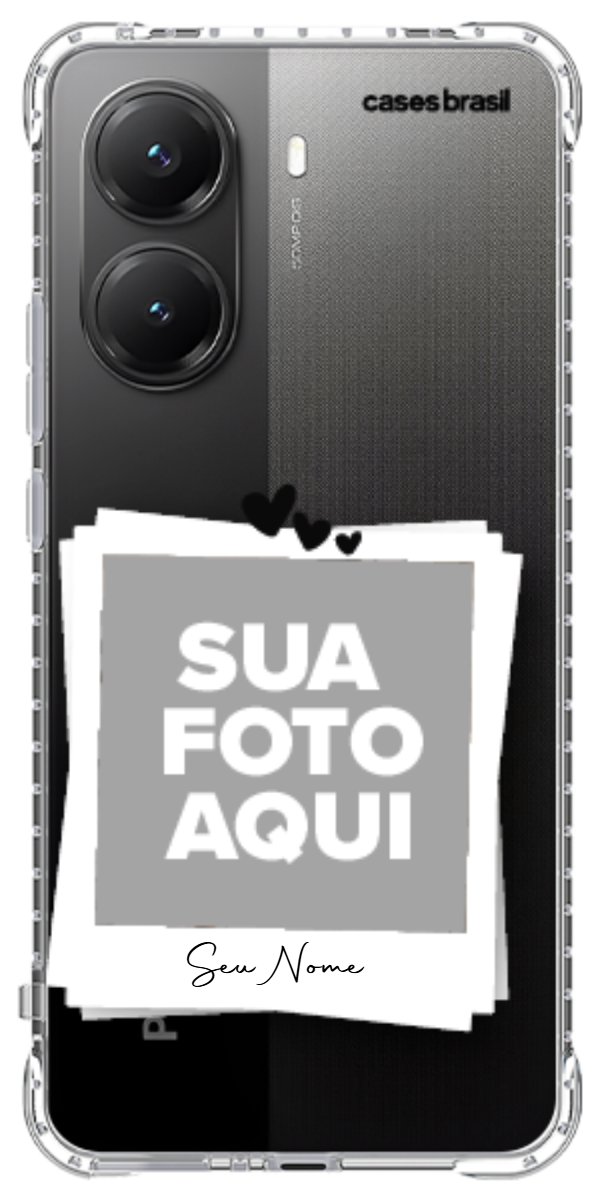 Capinha para Celular Polaroid Corações