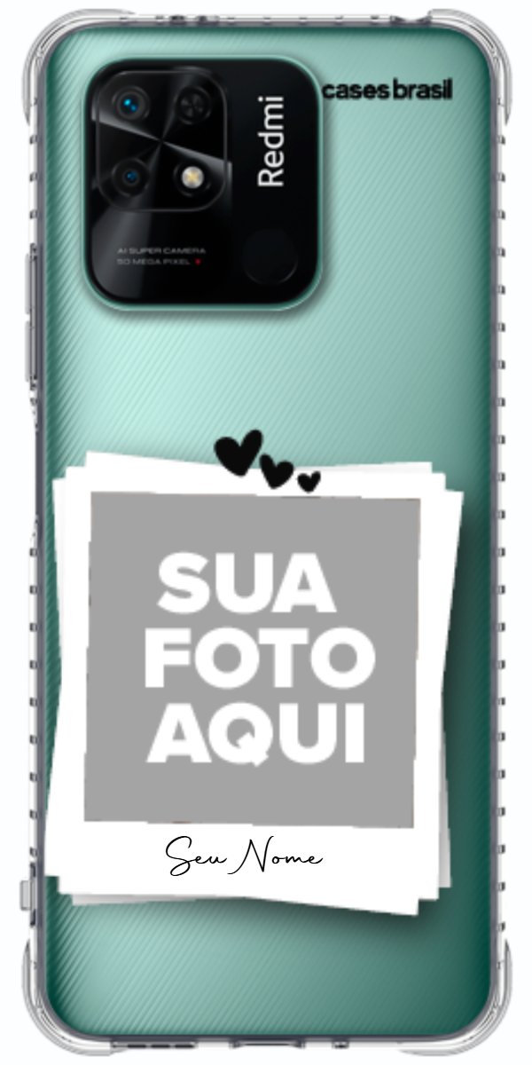 Capinha para Celular Polaroid Corações