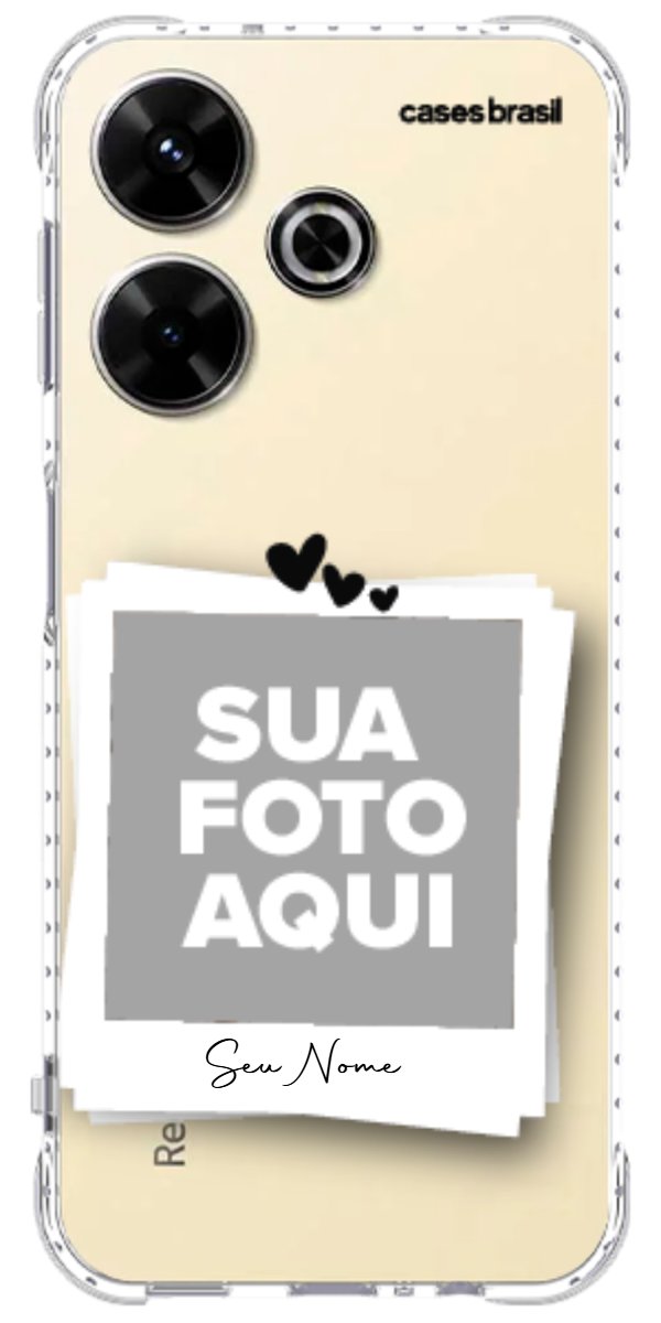 Capinha para Celular Polaroid Corações