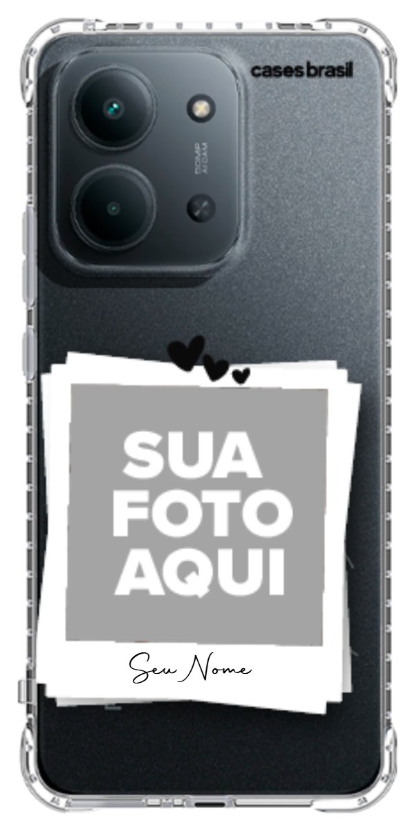 Capinha para Celular Polaroid Corações