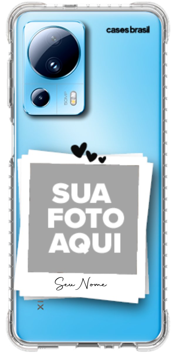 Capinha para Celular Polaroid Corações