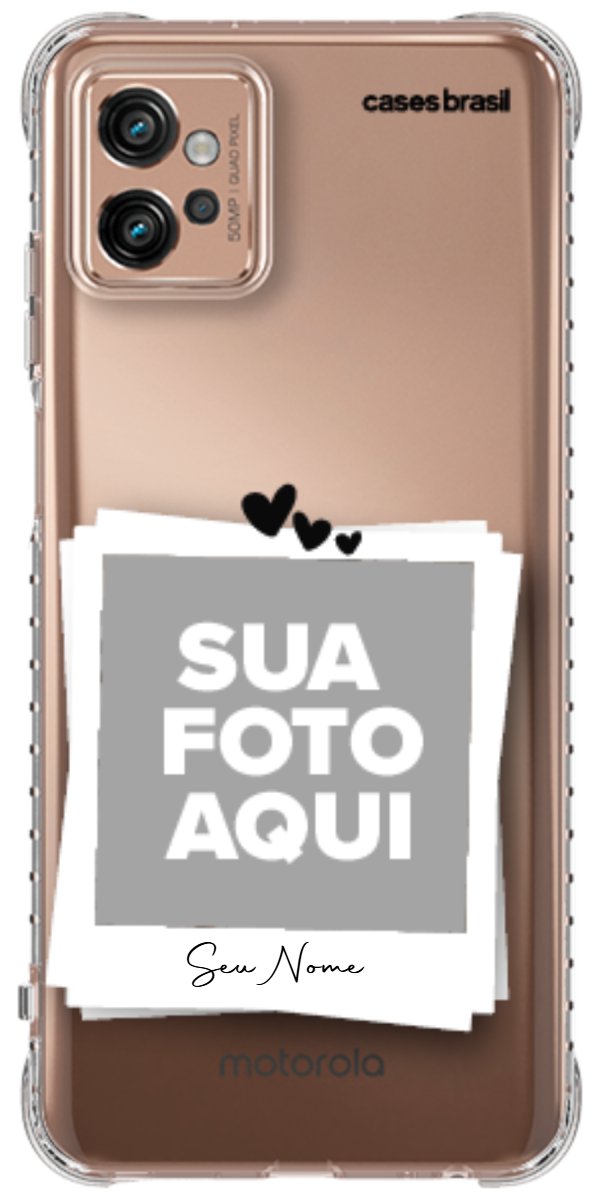 Capinha para Celular Polaroid Corações