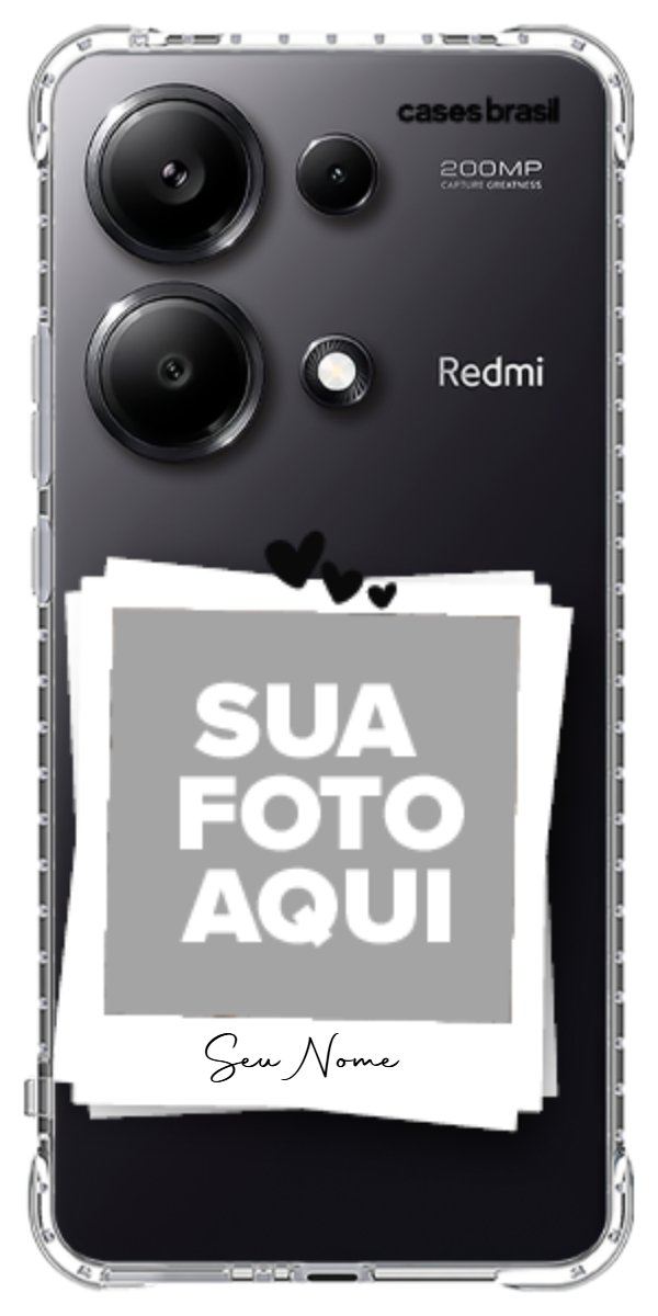Capinha para Celular Polaroid Corações