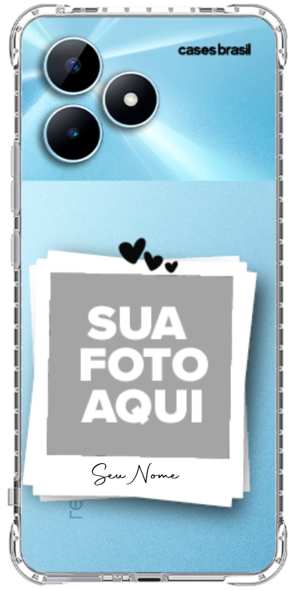 Capinha para Celular Polaroid Corações