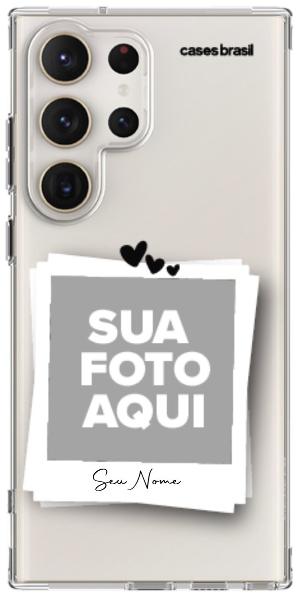 Capinha para Celular Polaroid Corações