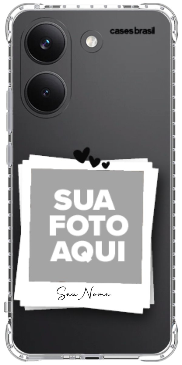 Capinha para Celular Polaroid Corações