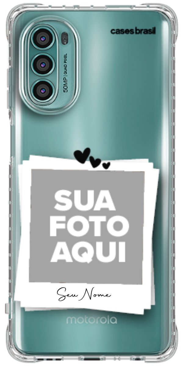 Capinha para Celular Polaroid Corações