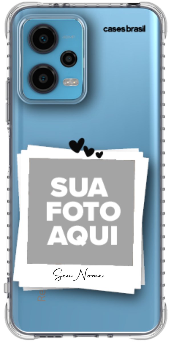 Capinha para Celular Polaroid Corações