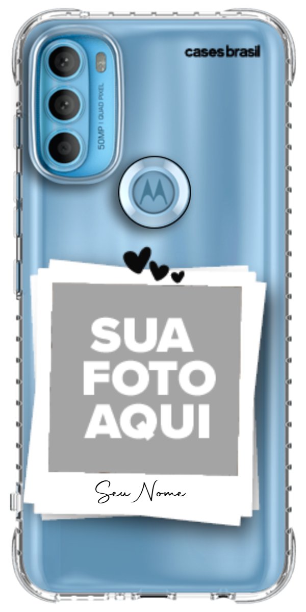 Capinha para Celular Polaroid Corações