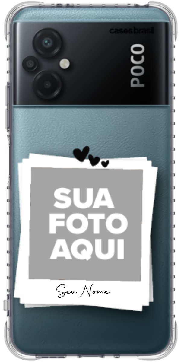 Capinha para Celular Polaroid Corações