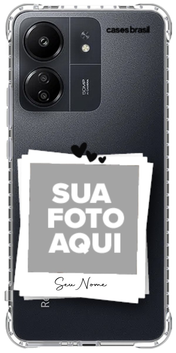 Capinha para Celular Polaroid Corações