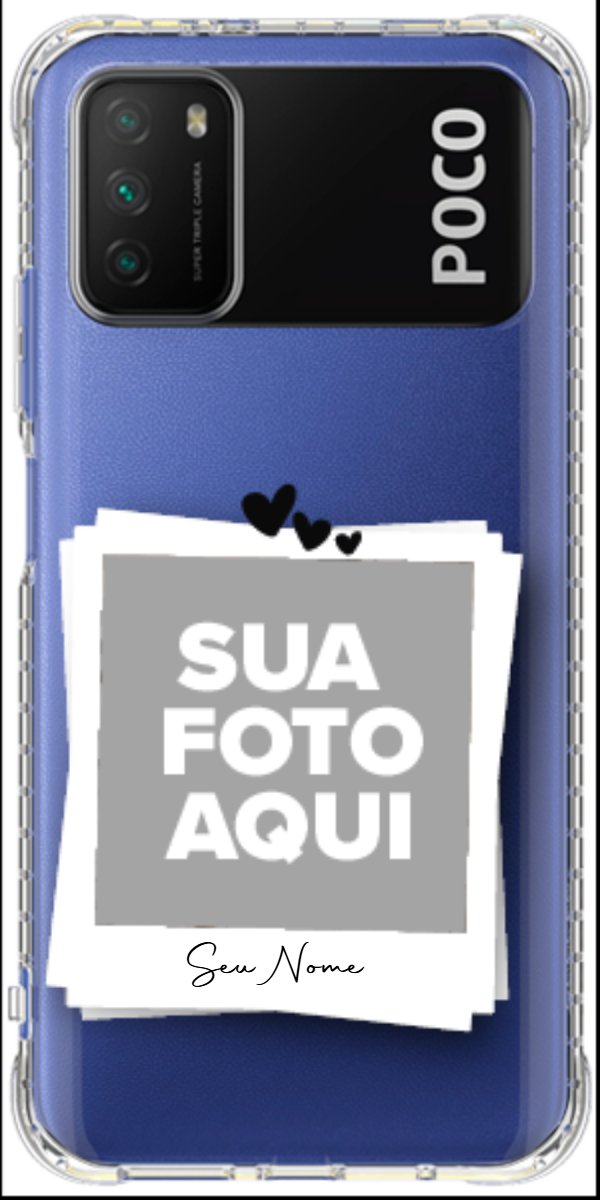 Capinha para Celular Polaroid Corações
