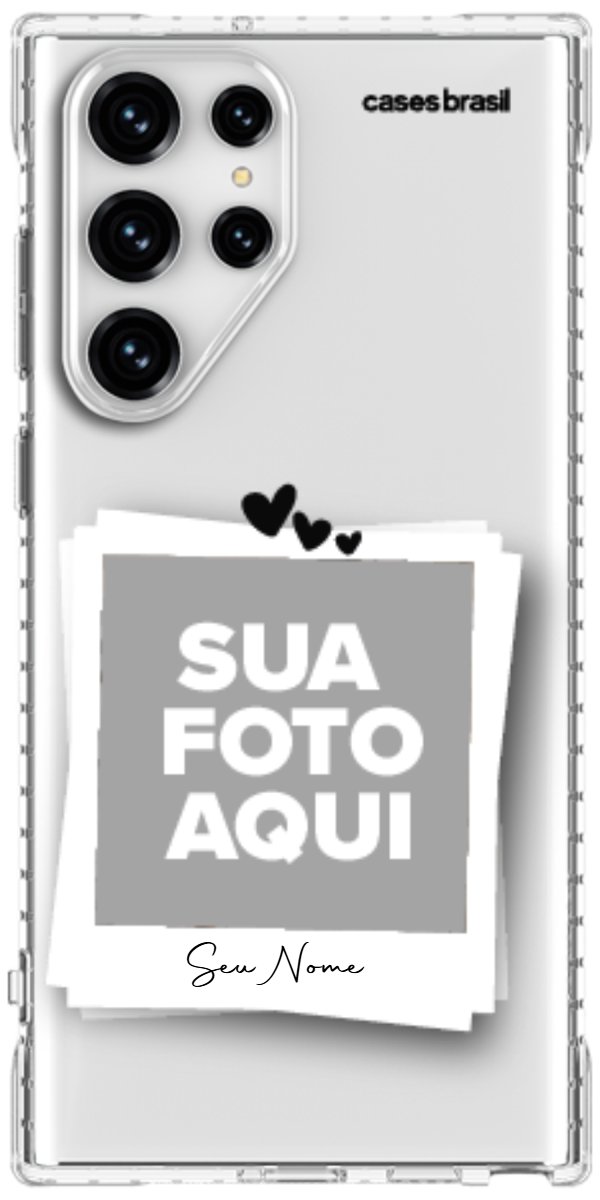 Capinha para Celular Polaroid Corações