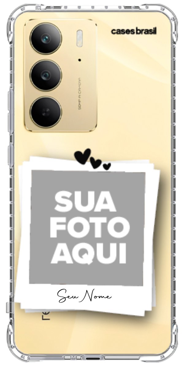 Capinha para Celular Polaroid Corações
