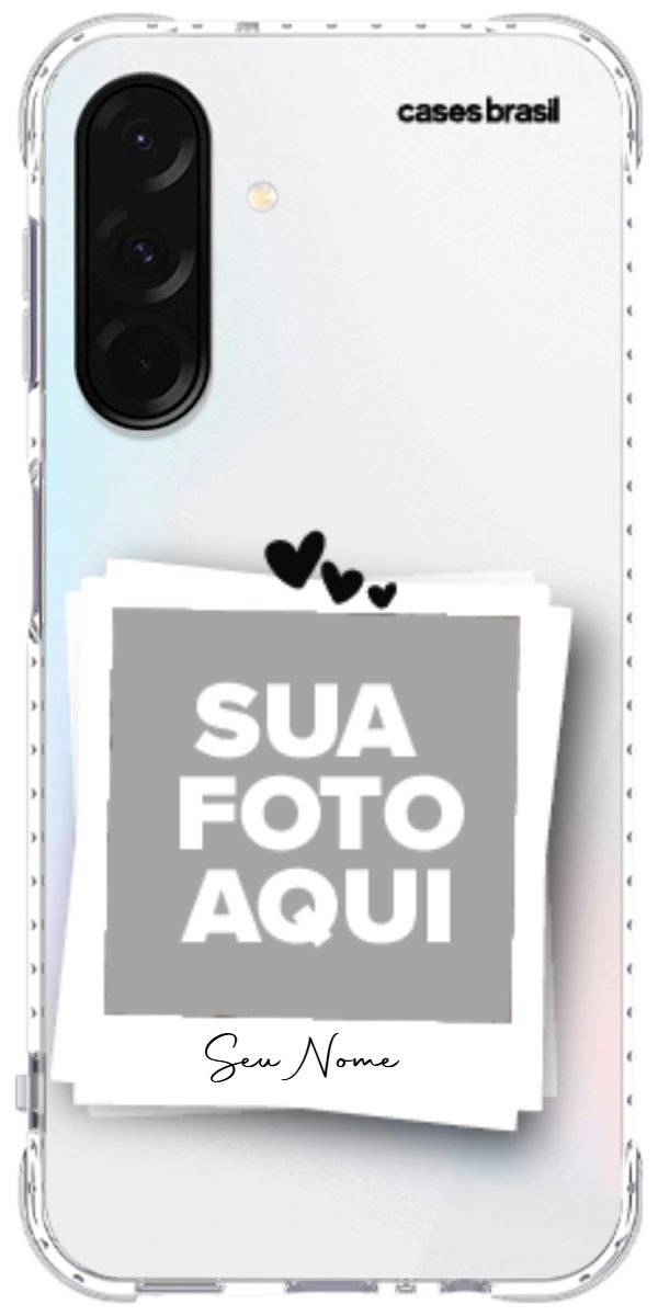 Capinha para Celular Polaroid Corações