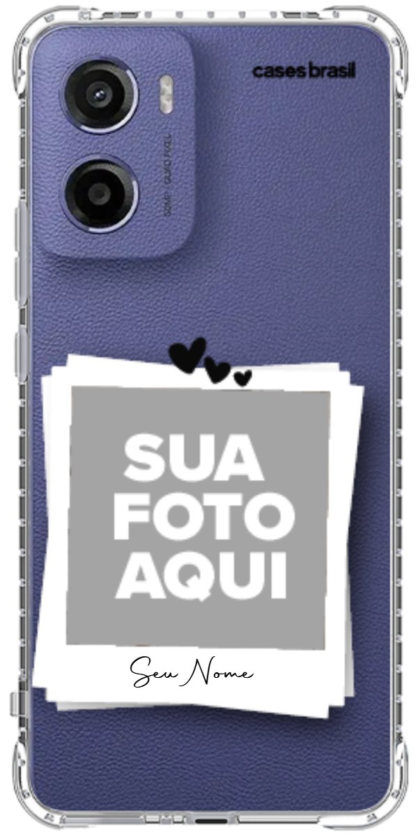 Capinha para Celular Polaroid Corações
