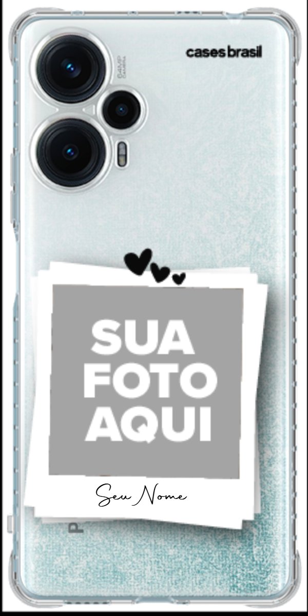 Capinha para Celular Polaroid Corações