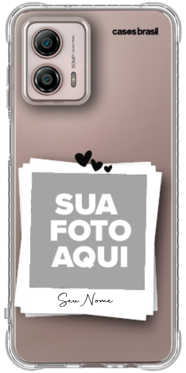 Capinha para Celular Polaroid Corações