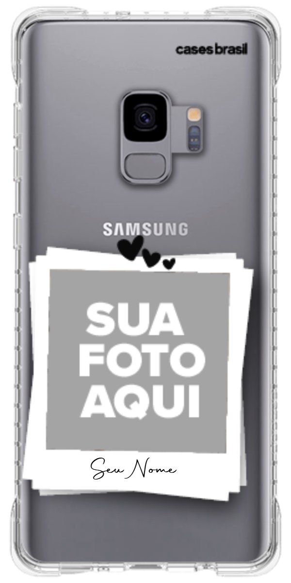 Capinha para Celular Polaroid Corações
